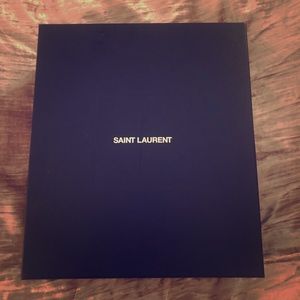 YSL LOU Cracked Metal Booties. Brand New in Box.